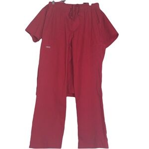 Cherokee Workwear Revolution Unisex M Red Scrub Set